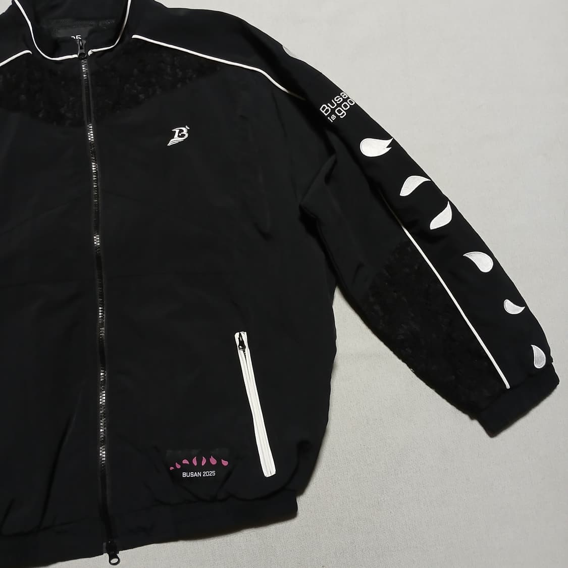 BUSAN 부산전국체전 동백꽃 부산이즈굿 바람막이 우븐 자켓 상품이미지5