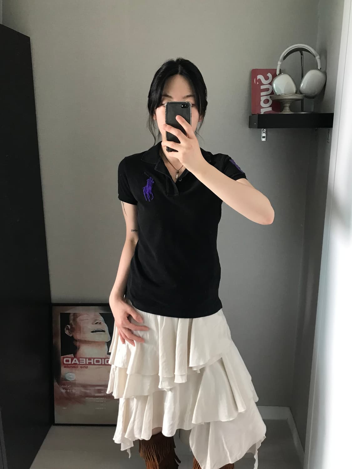 폴로 랄프로렌 걸즈 빅포니로고 블랙 카라티 상품이미지2