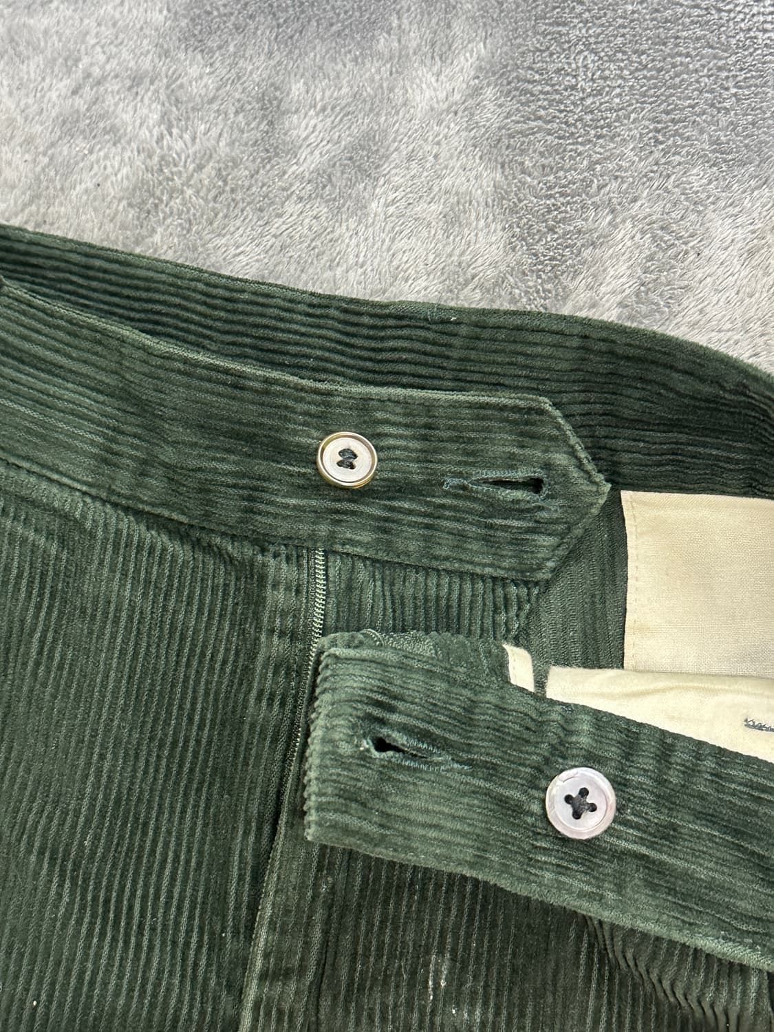 90s Armani Collezioni 그린 코듀로이 팬츠 36 상품이미지4