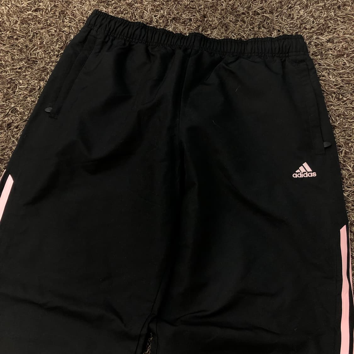 아디다스 핑크 삼선 와이드 우븐 트랙 팬츠 상품이미지2