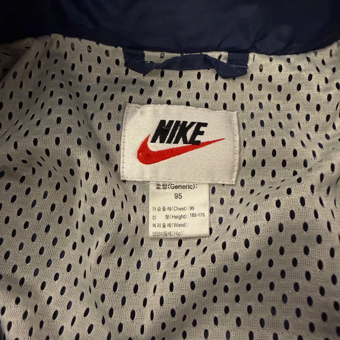 [정품/95] 00s 나이키 올드스쿨 스우시 자수 아노락 바람막이 자켓 상품이미지5