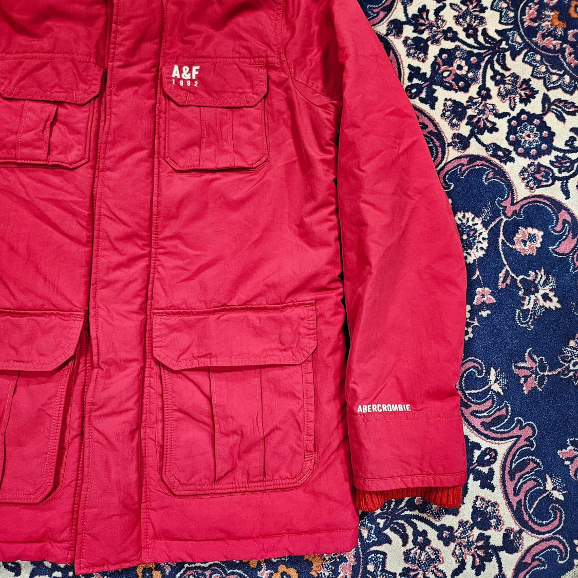 아베크롬비 라쿤퍼 양털 멀티포켓 점퍼 L size 상품이미지3