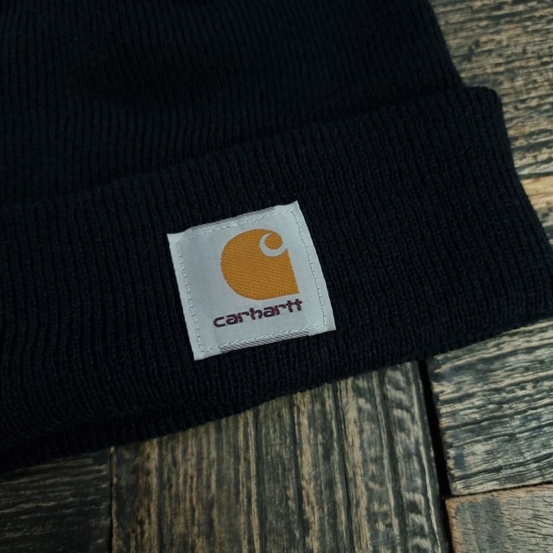 칼하트 로고 패치 비니 블랙 M19646 상품이미지4