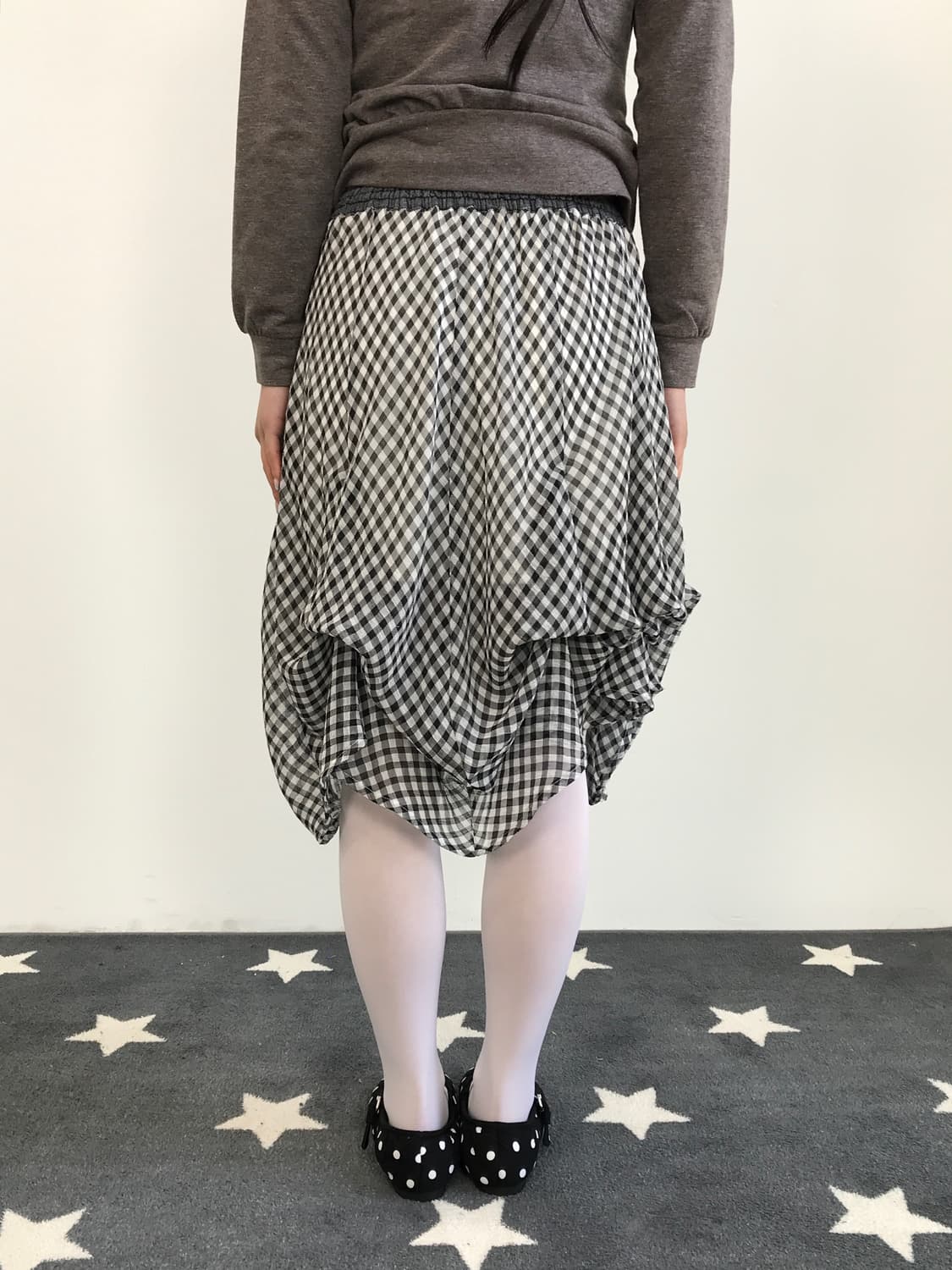 Jpn Gingham Corset Bubble Skirt 상품이미지3