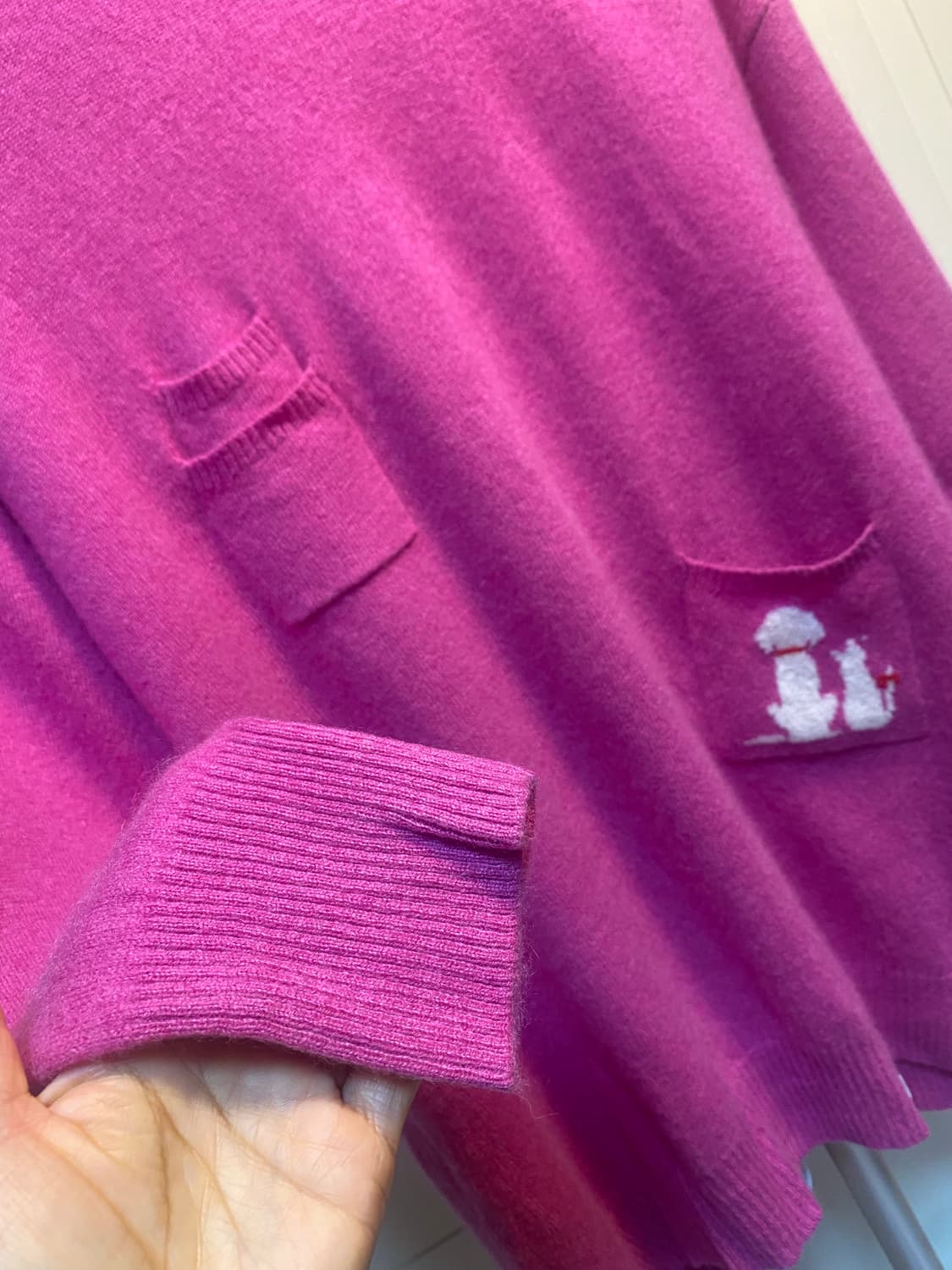 캐시미어100 귀요미 산책니트 원피스 상품이미지3