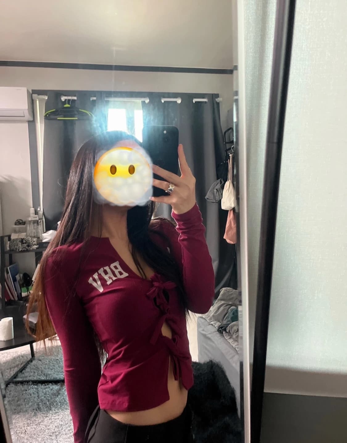 misbhv 로고 탑 버건디 xs 상품이미지1