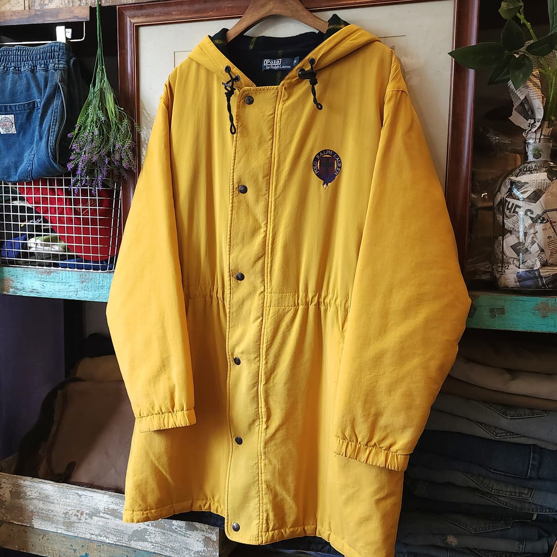 90s 폴로 랄프로렌 마운틴 파카 플리스 라이닝 후드 파카 M 상품이미지2