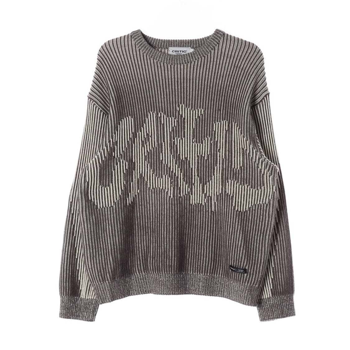 크리틱 고스 로고 헤비 니트 다크 그레이 L 상품이미지1