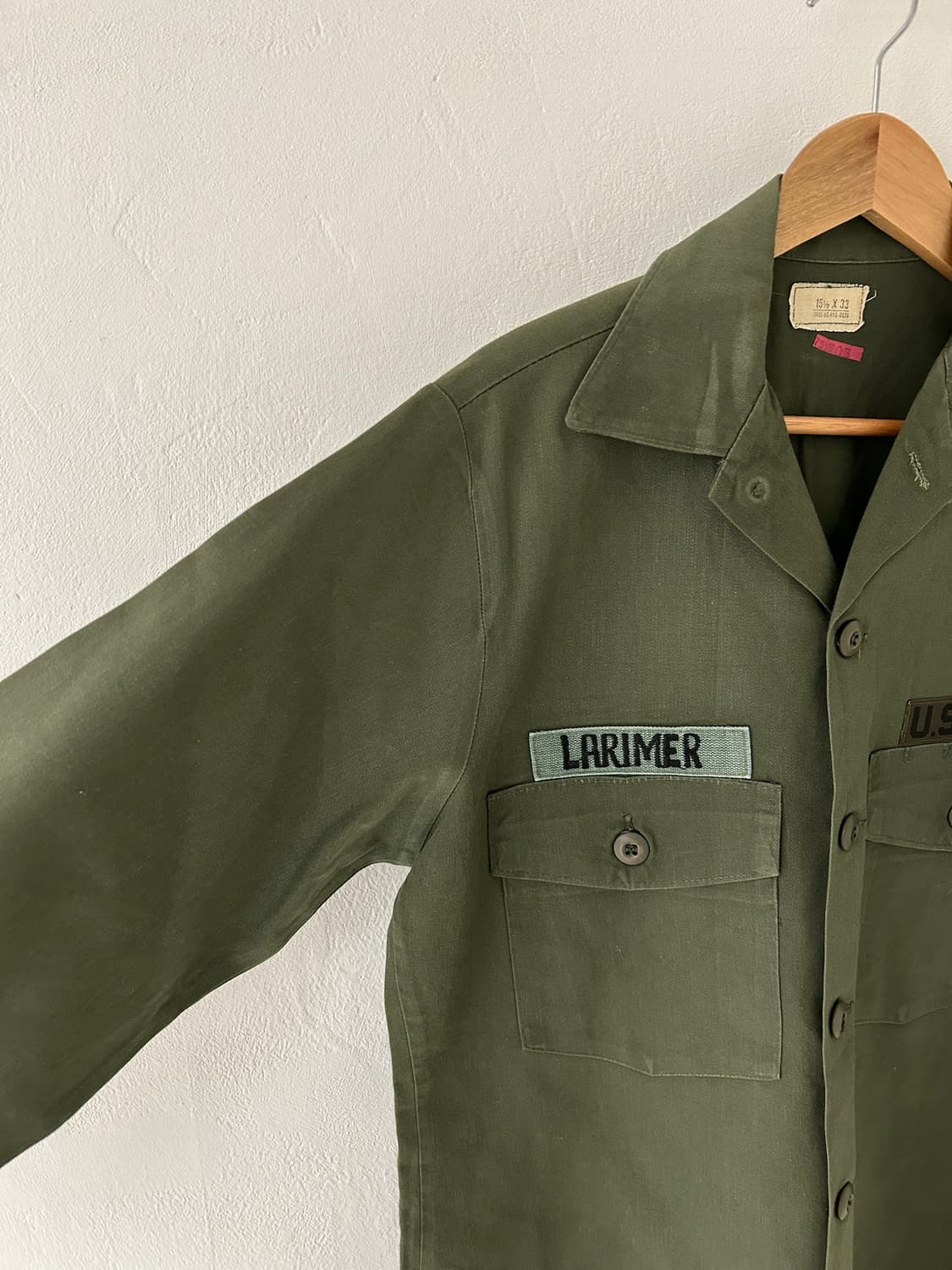 80s US Army og-507 utility shirt. 상품이미지3