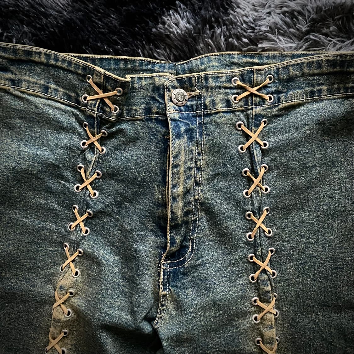 Western  mood Lace-up bootcut pants 상품이미지5