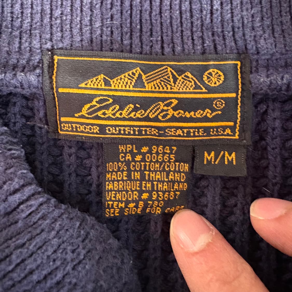 에디바우어 Eddie Bauer 하이넥 코튼 헨리 니트 스웨터 상품이미지9