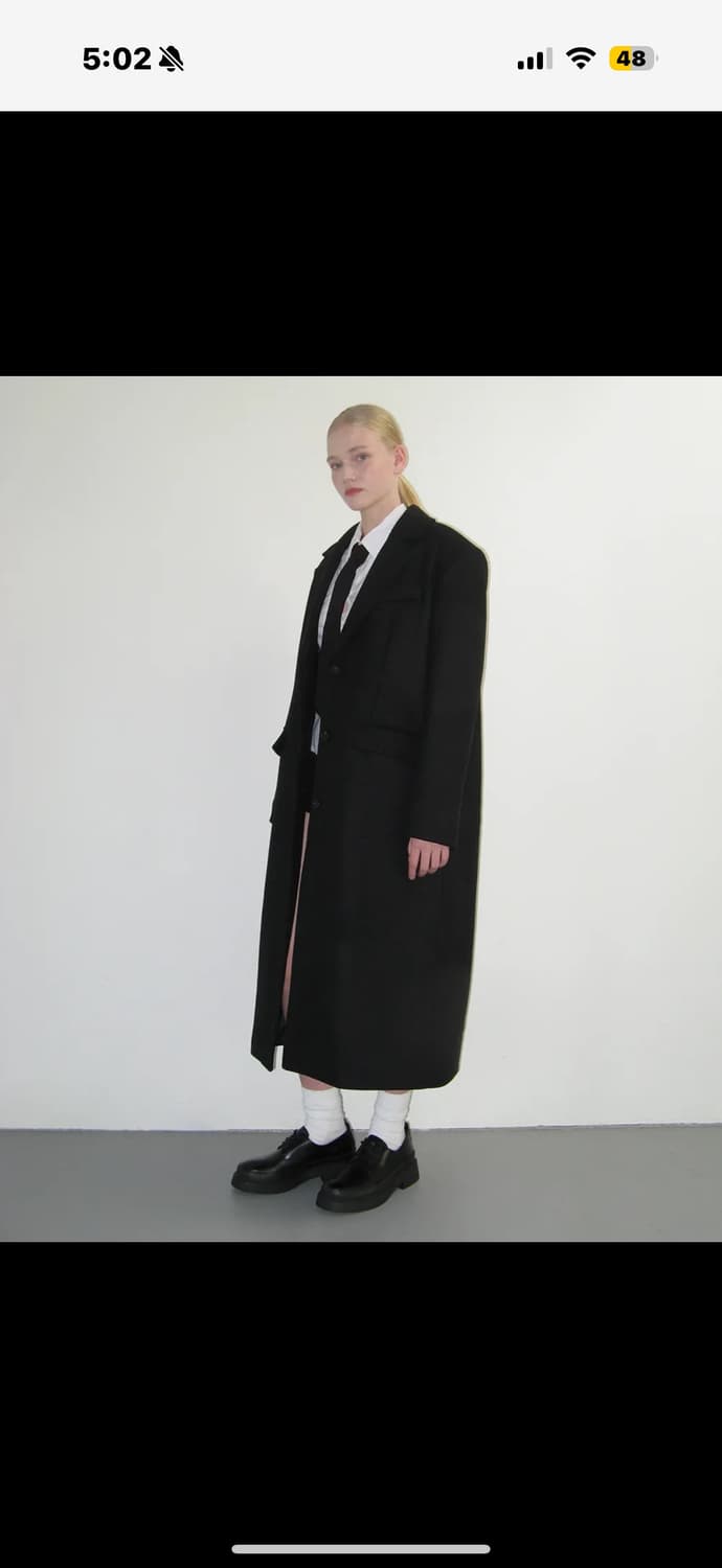 새상품) 크랭크 울 맥시롱코트 상품이미지1