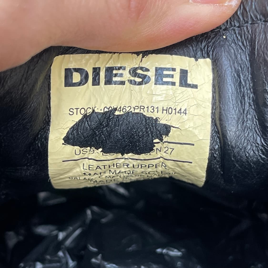 [270] DIESEL VTG 가죽/스웨이드 블랙 스니커즈 상품이미지10