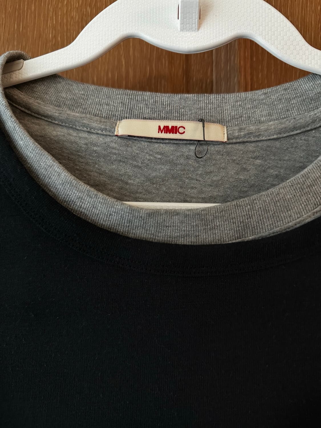 mmic OVERLAY LONGSLEEVE (BLACK) 상품이미지5