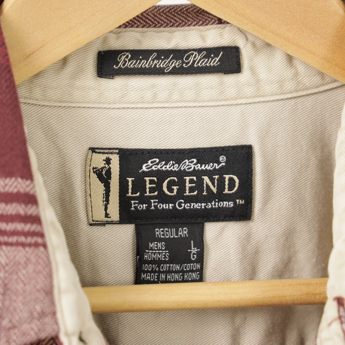 90s 에디바우어 레전드 코튼 플란넬 셔츠 상품이미지3