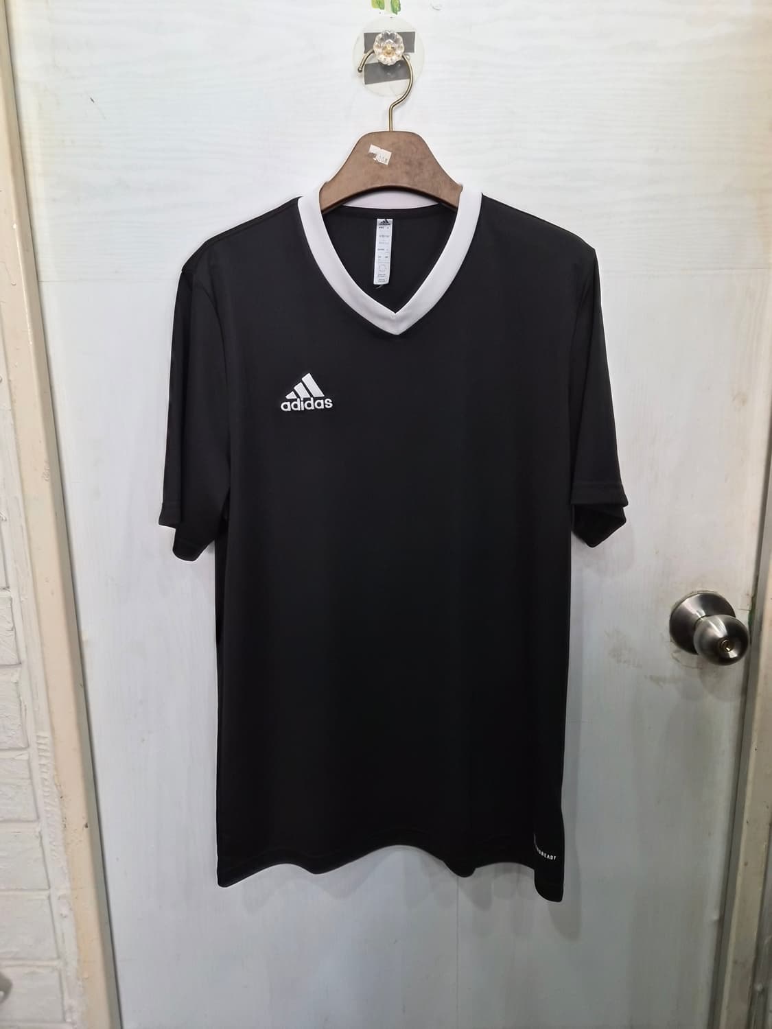 3XL,115 )) adidas 아디다스 브이넥 반팔티셔츠! 블랙&화이트 상품이미지2