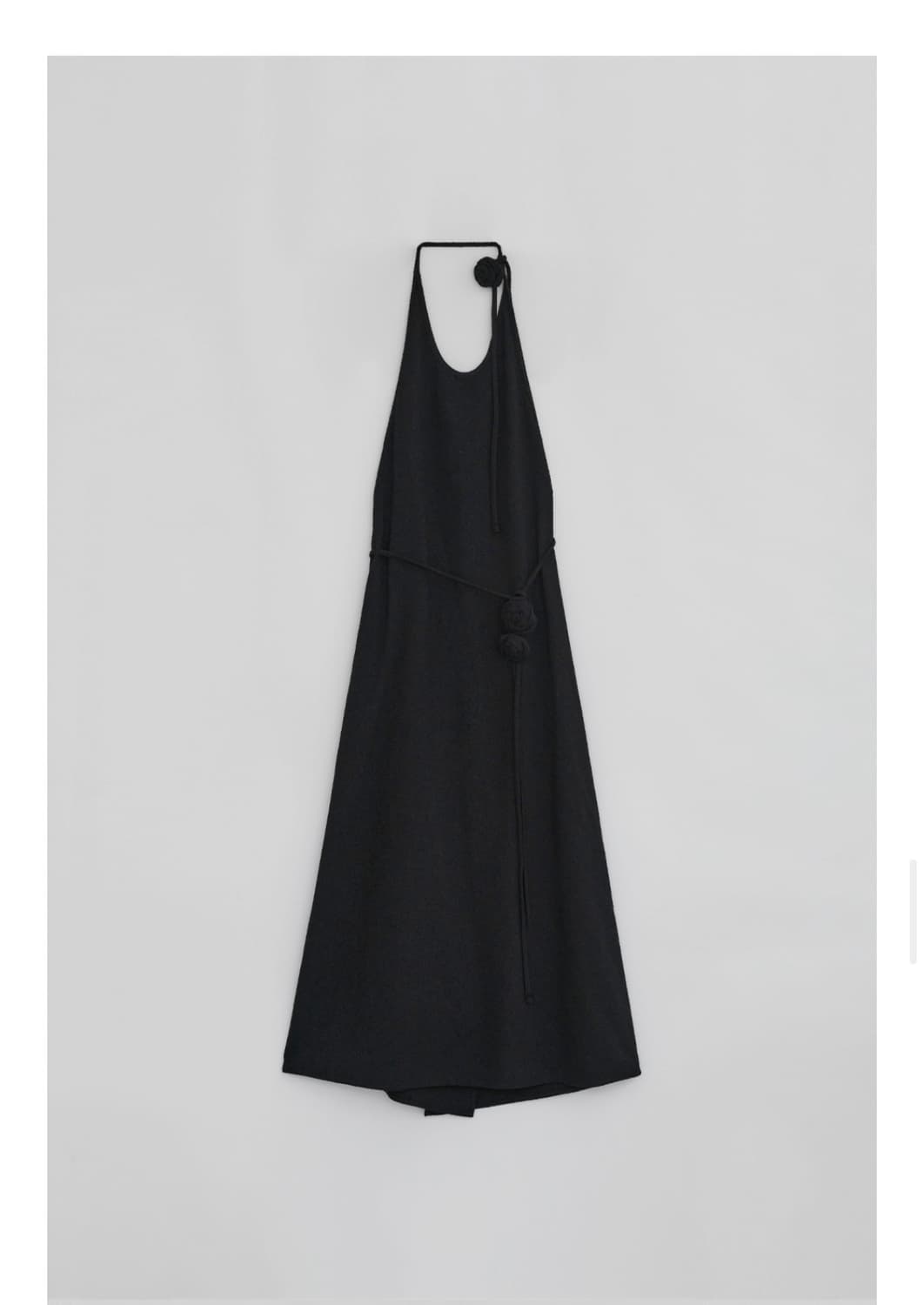 FLOWER CORSAGE WRAP DRESS (black) 랩 원피스 상품이미지2