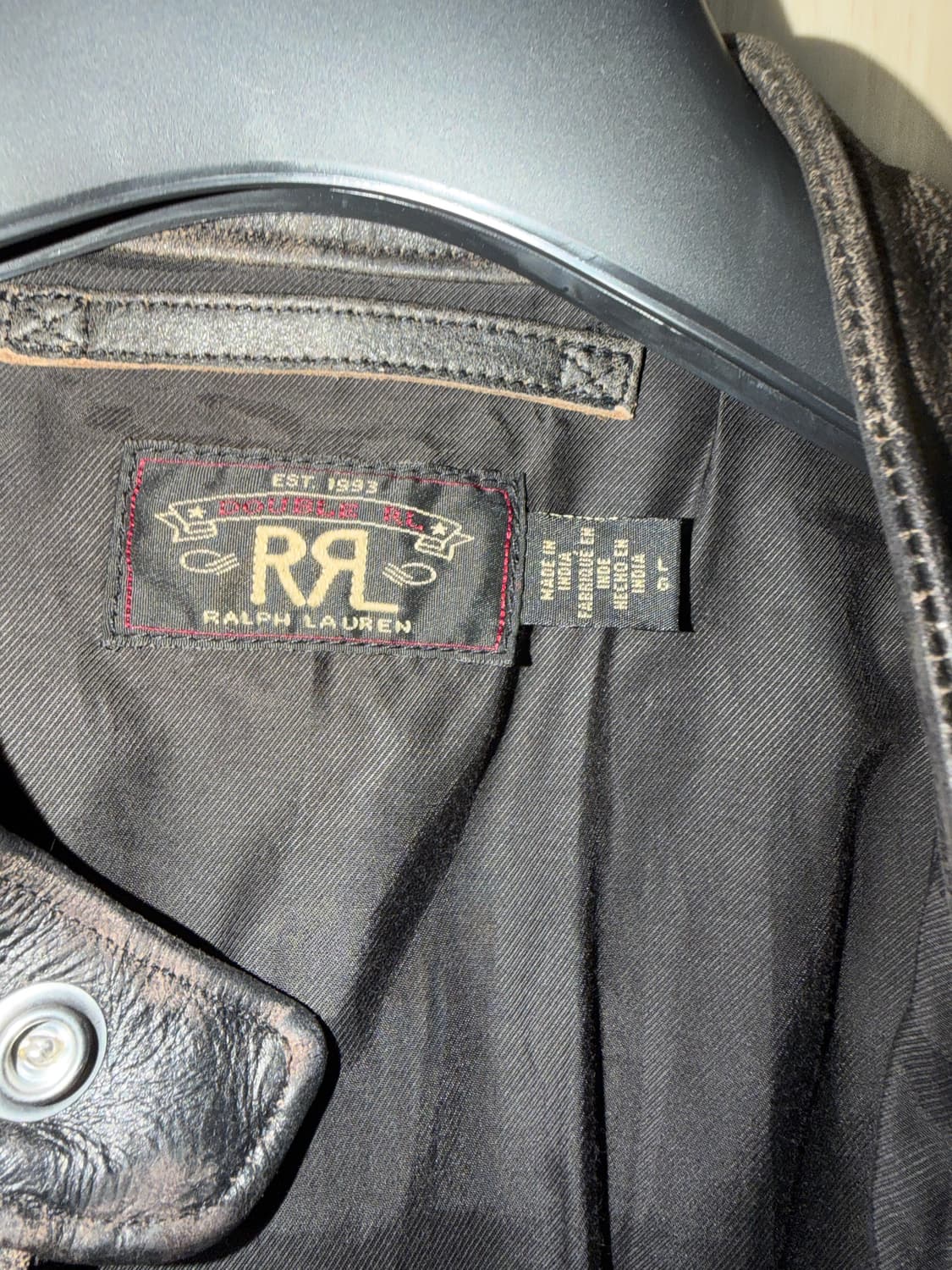 [L] 새제품 RRL 더블알엘 슬림 모토 L->M교환 또는 판매 상품이미지2