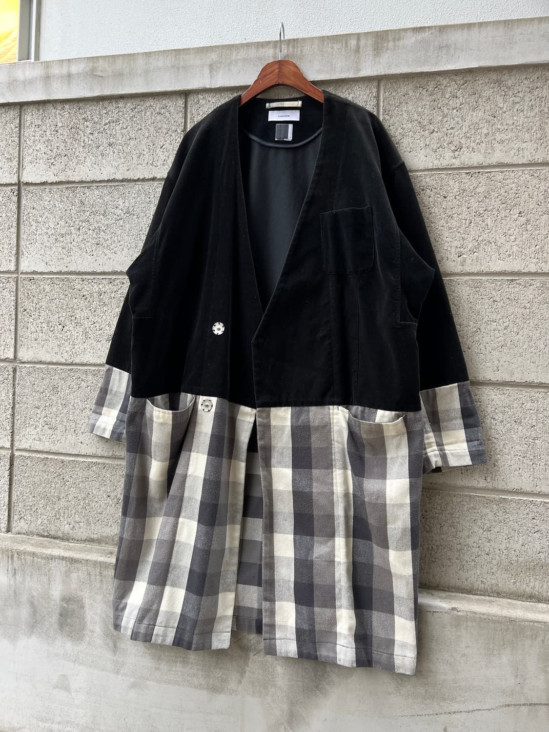 FACETASM BLACK CORDUROY 파세타즘 코듀로이 체크코트 상품이미지5