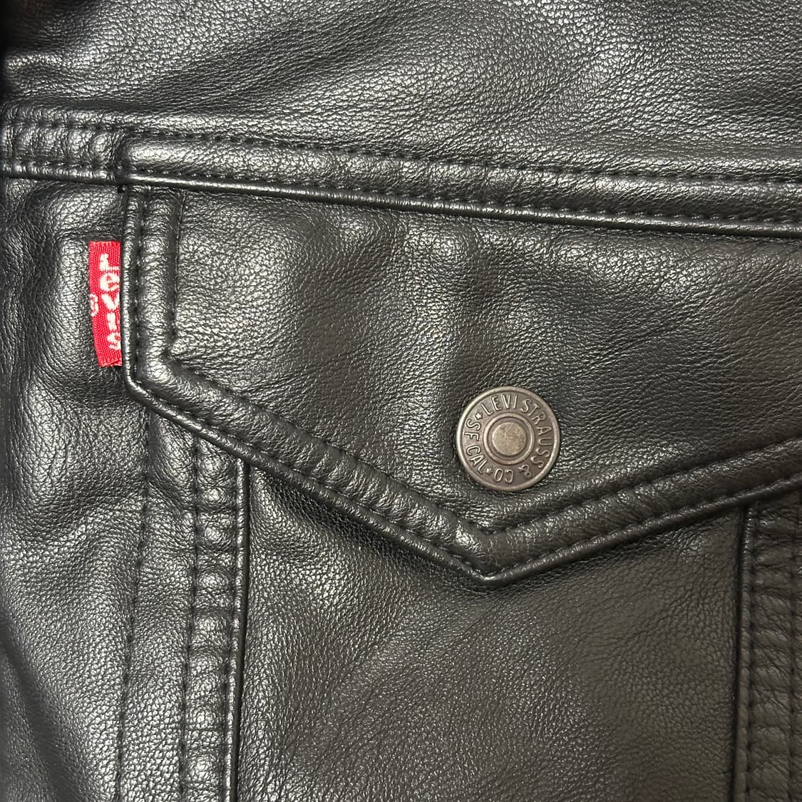 리바이스 레더 트러커 자켓 BLACK XL 상품이미지4