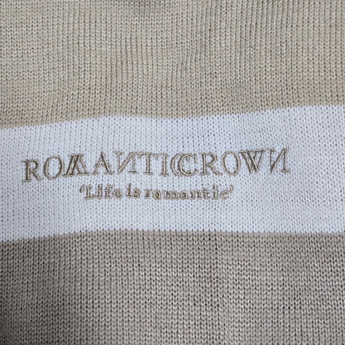 로맨틱크라운 콘트라스트 니트 폴로 베이지(S사이즈) 상품이미지4