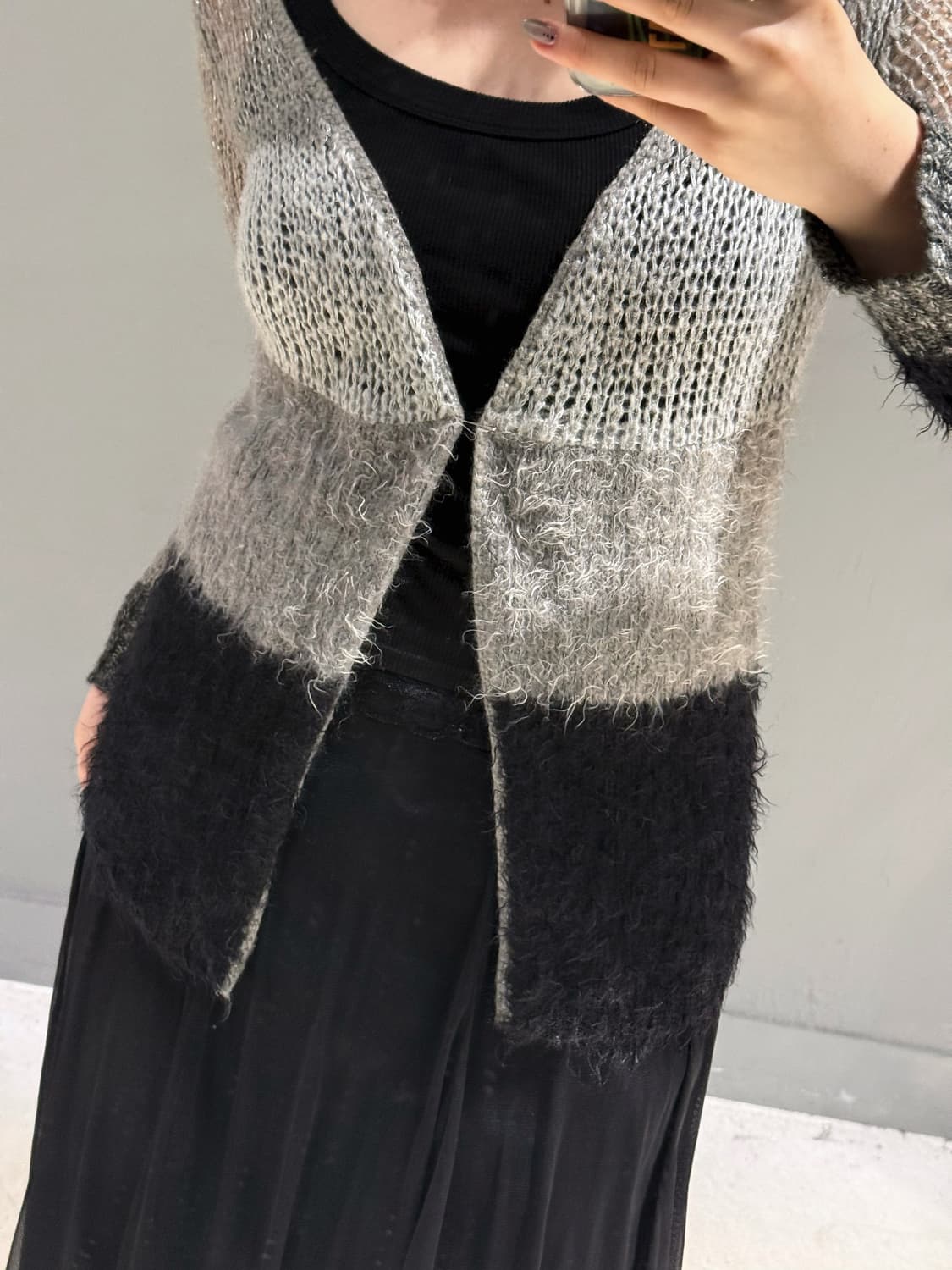 Sly hairy texture stripe cardigan 상품이미지4