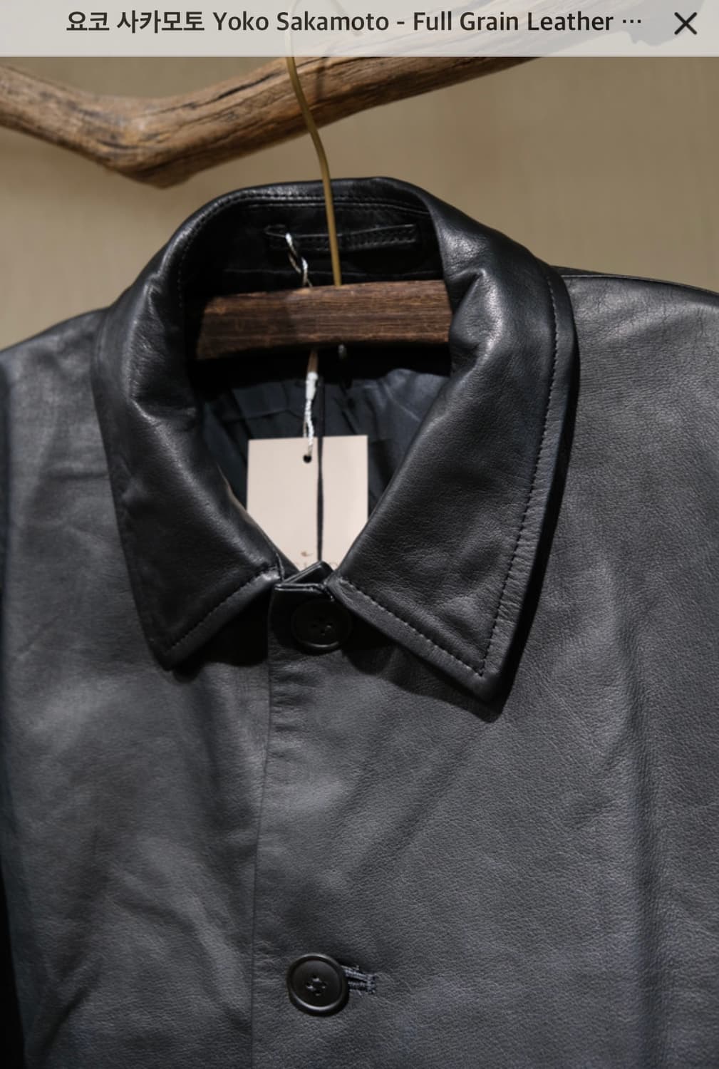 요코사카모토 25fw 풀그레인 레더 블랙 상품이미지3