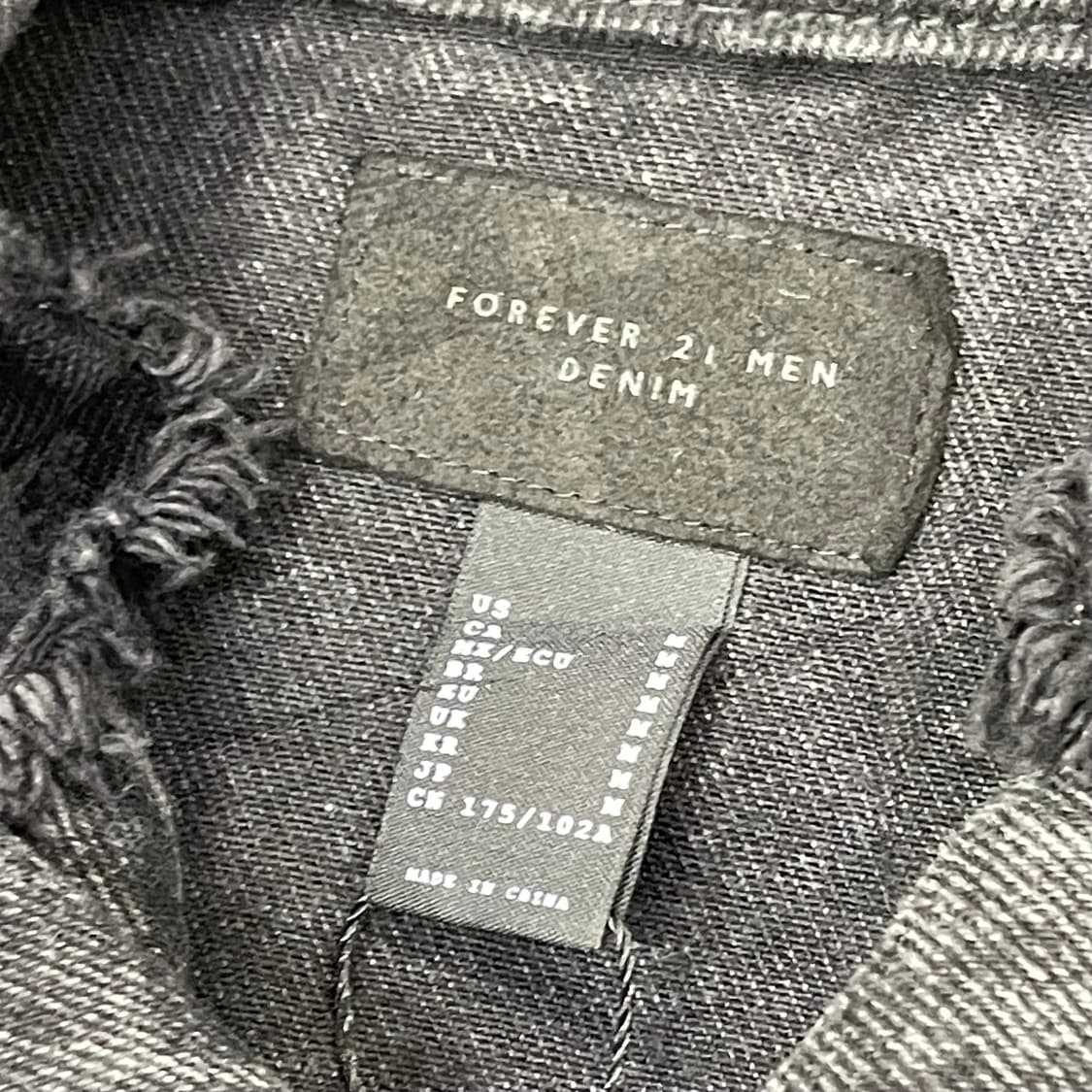 (M) Forever 21 빈티지 블랙 데님 자켓 상품이미지7