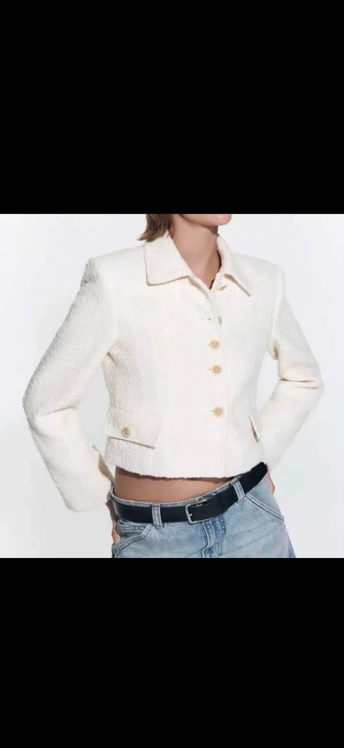 자라 스트럭처 쇼트 블레이즈 트위드 크롭자켓 봄가을자켓 상품이미지1