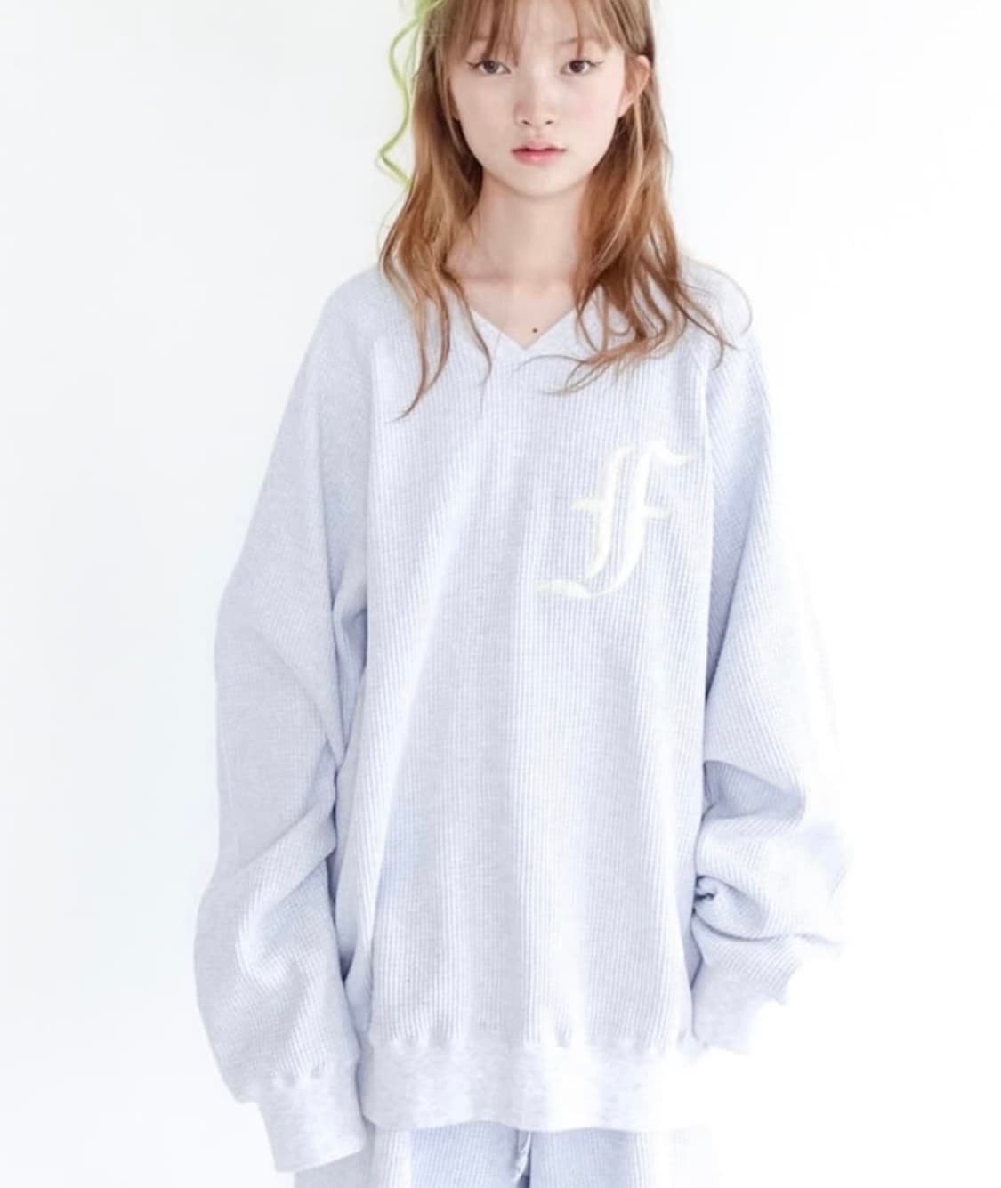 샵페어리 와플 맨투맨 그레이 상품이미지1