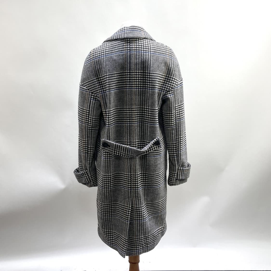 자라 여성캐주얼모직롱코트 체크 55-66 상품이미지3