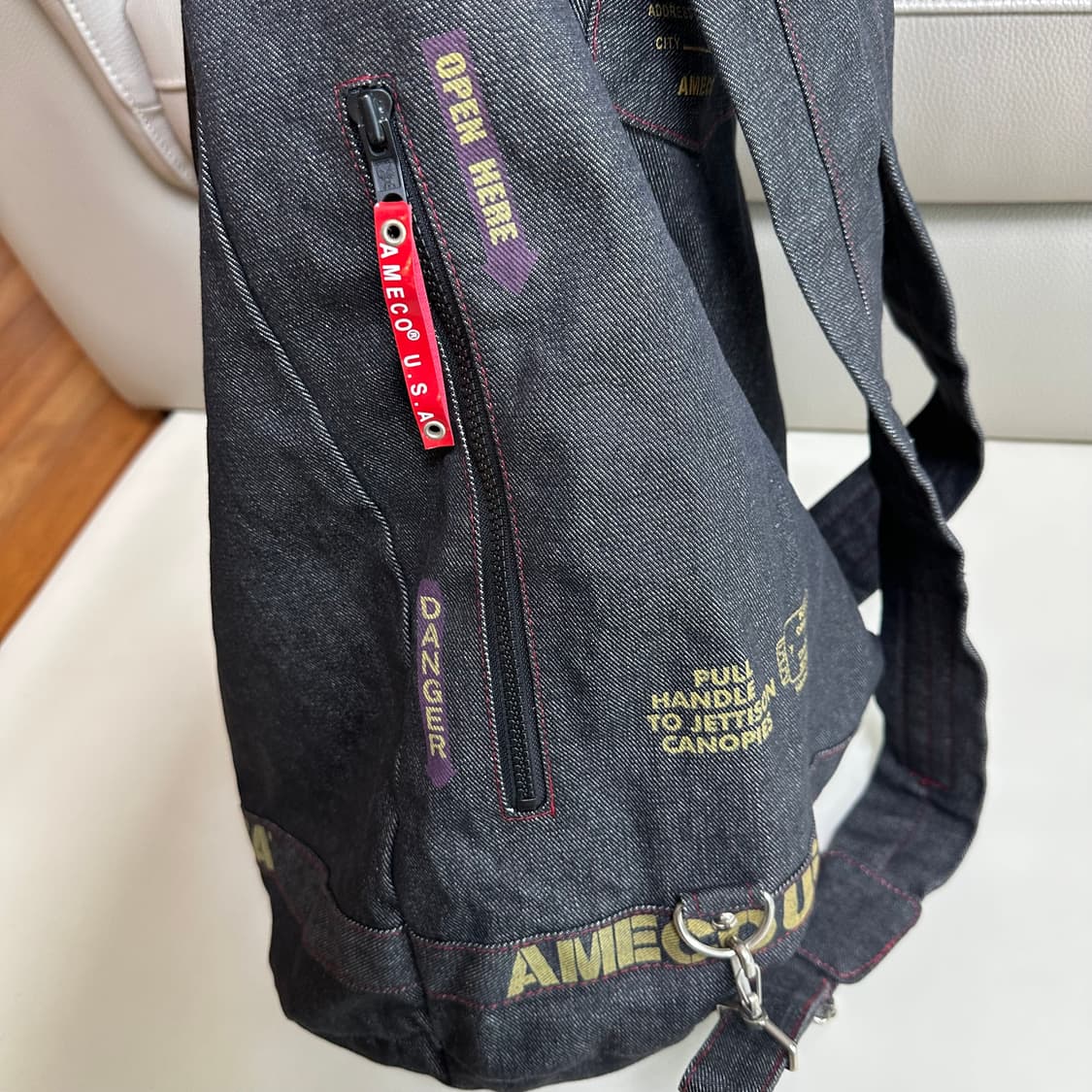 아메코 (AMECO) 빈티지 USA 복조리 데님백팩 상품이미지5