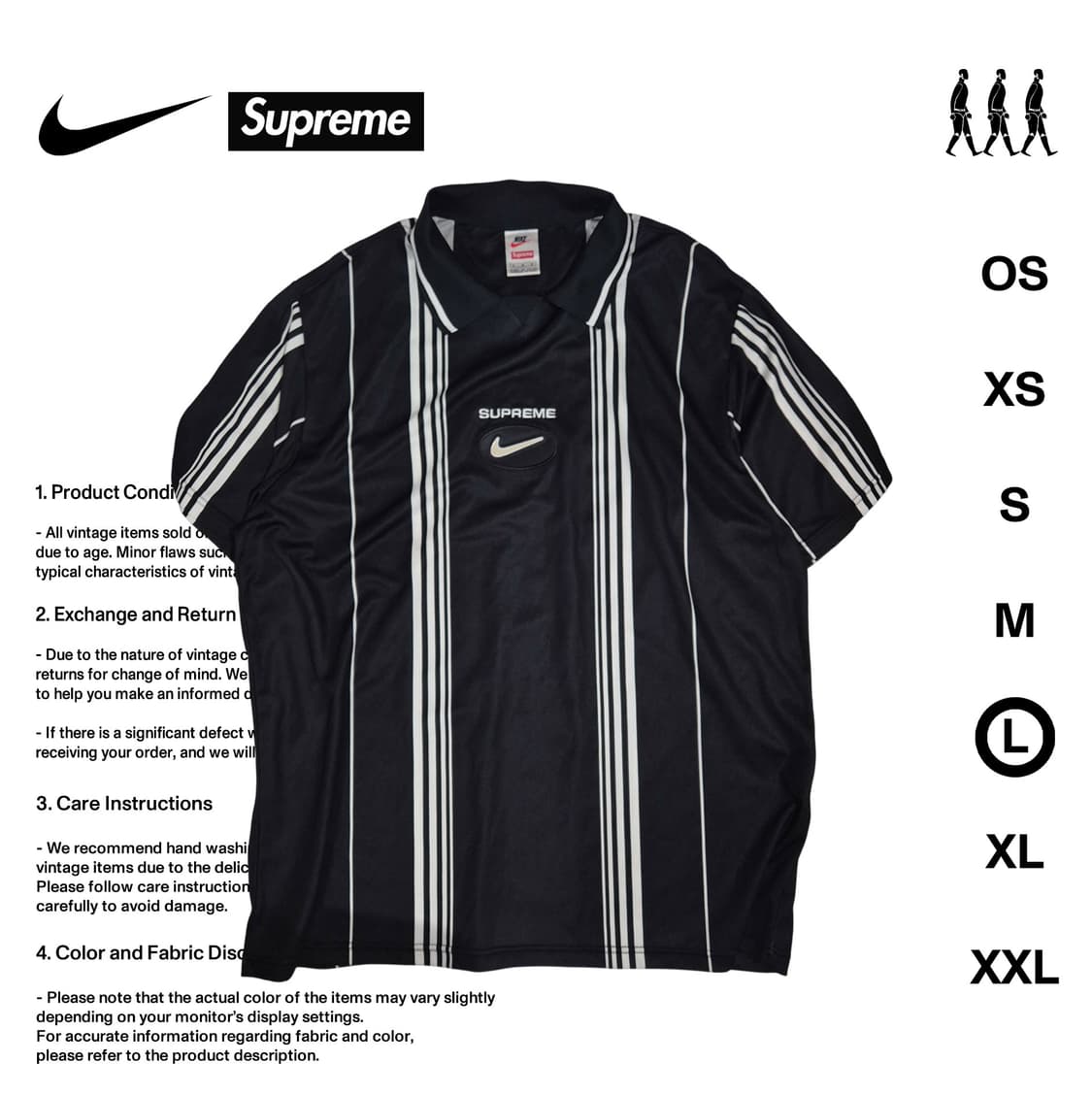 나이키 X 슈프림 20SS 져지 L사이즈 상품이미지1