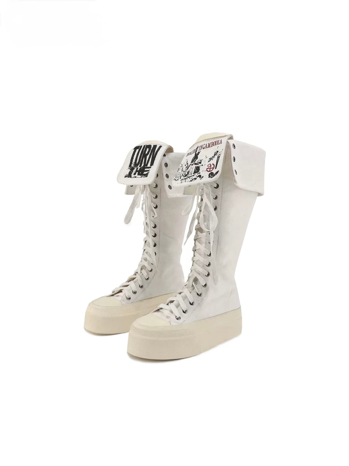 턴 더블패치 플랫폼 롱부츠 상품이미지2