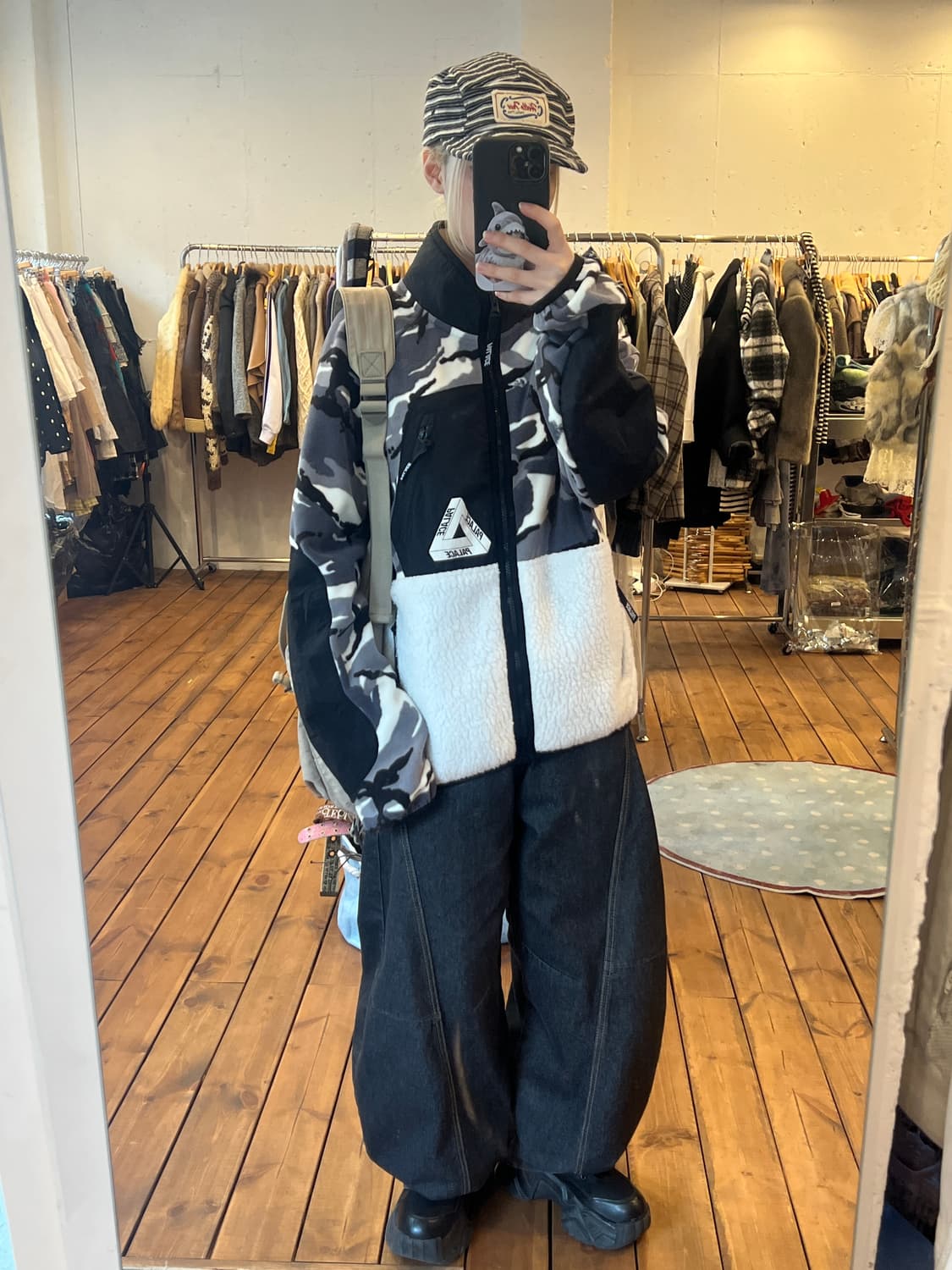 Palace 로고 패치 플리스 자켓 상품이미지1