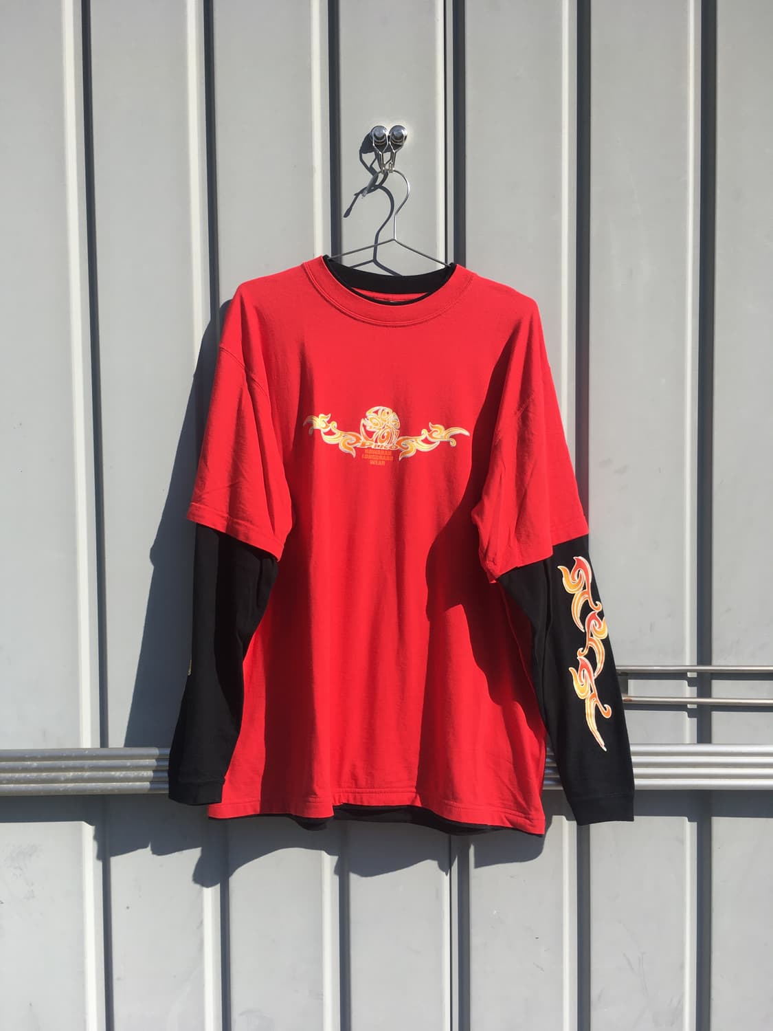 DIKO 플레임 레이어드 반팔 티셔츠 상품이미지1