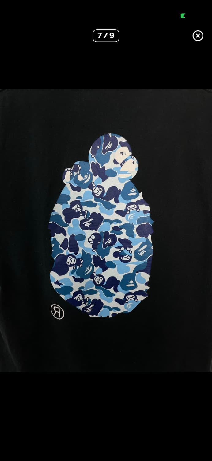 베이프 카모 빅 에이프 블랙 반팔 A3616 상품이미지6