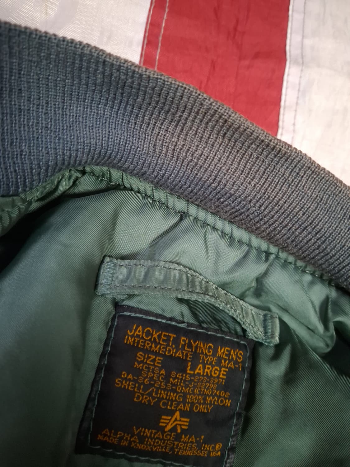 오리지날 90's 알파사 미공군 MA-1 TYPE 항공점퍼  상품이미지8