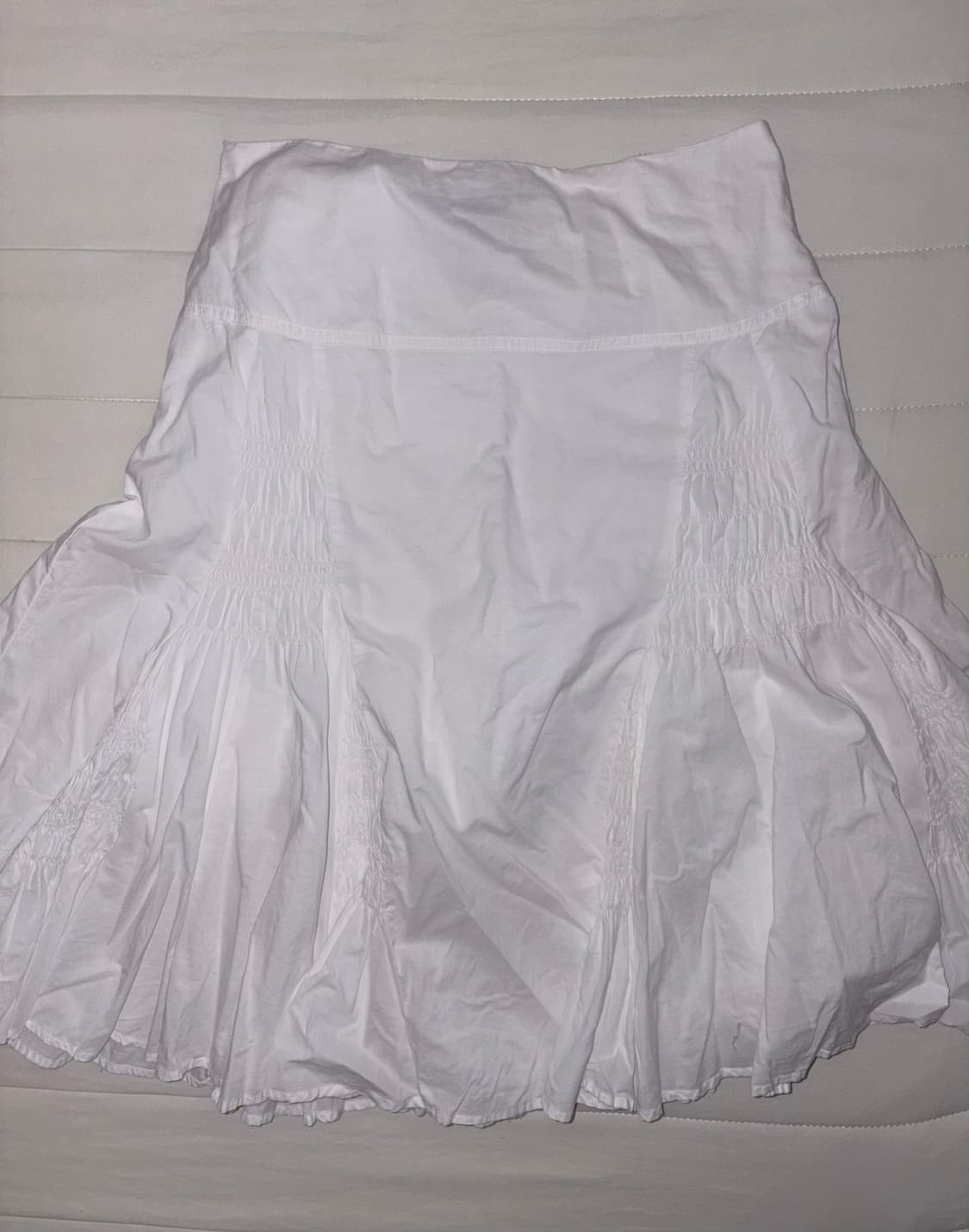 화이트 프릴 모리걸 미디 스커트 상품이미지3