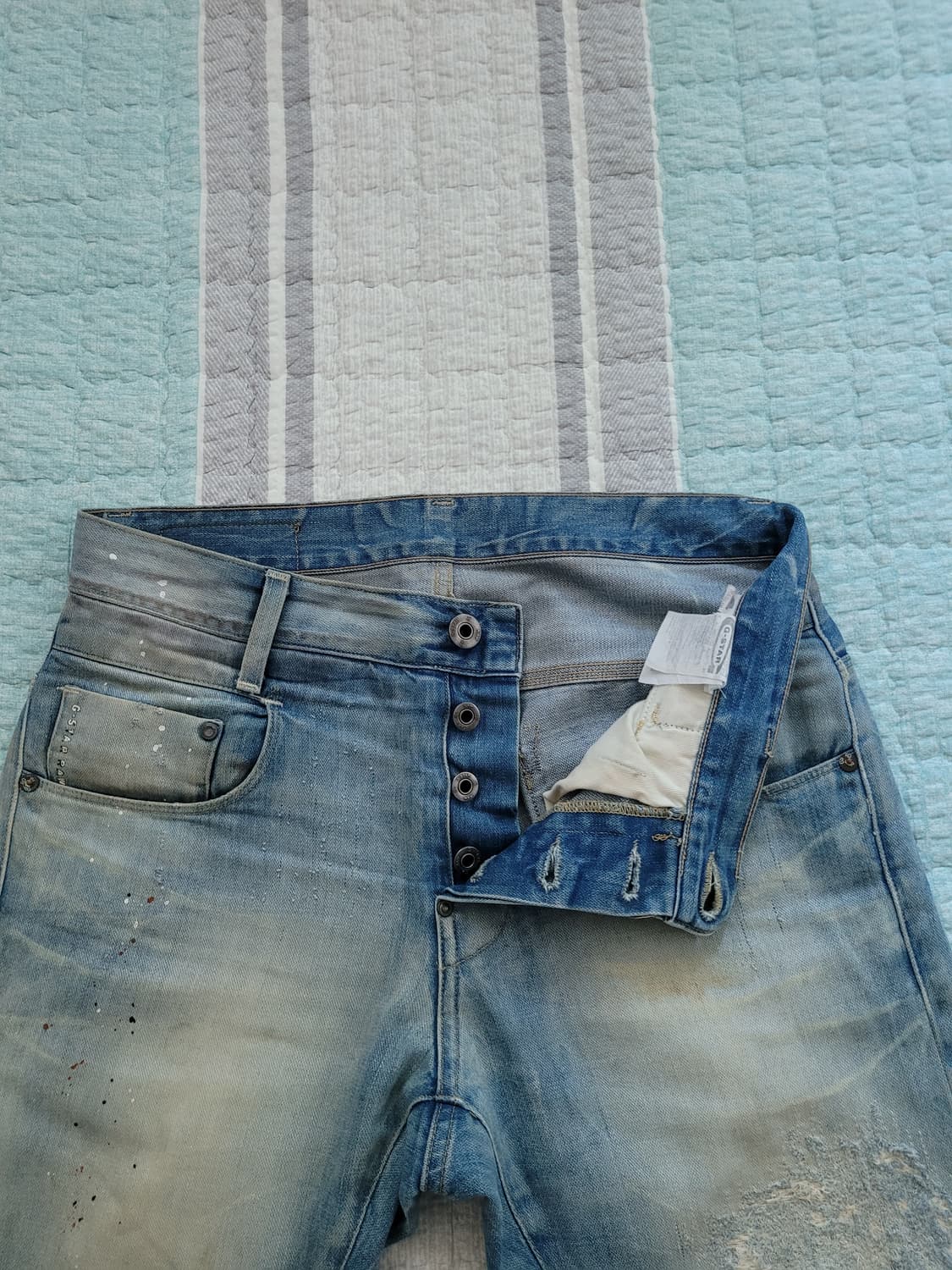 지스타로우 Gstarraw. 뉴레이다슬림 디스리페어 빈티지연청진. 31 상품이미지4