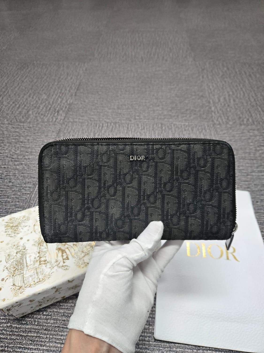 [특가][정품] 디올 오블리크 지퍼돌이 장지갑 상품이미지1