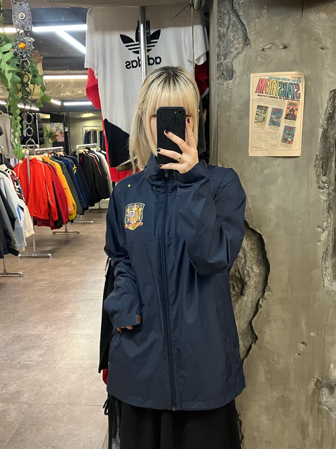 아디다스 스페인 국가대표팀 바람막이 블랙 105  #csz1892 상품이미지2