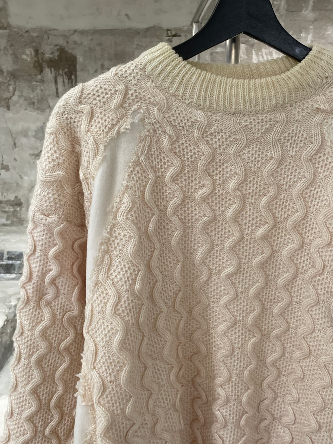 네펜데스 니들스 아이보리 리메이크 케이블 스웨터 상품이미지2