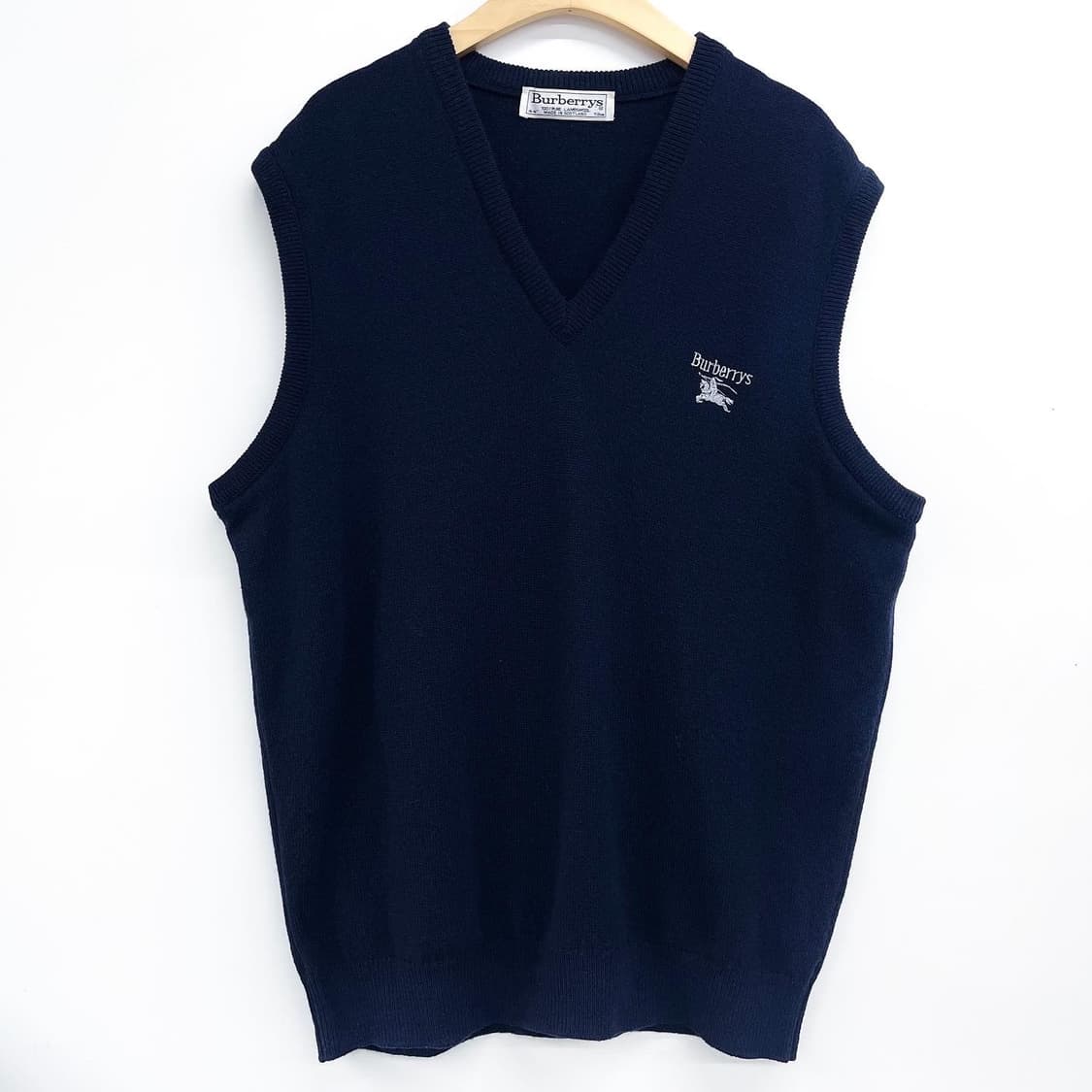 버버리 90‘s 오리지널 기마로고 울 니트 베스트  상품이미지2