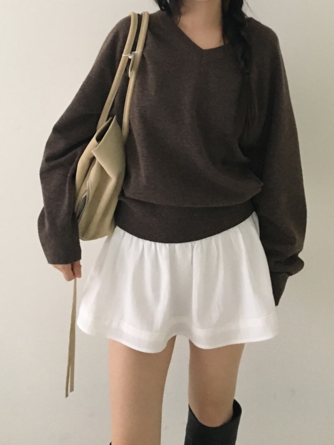 아워캐비넷 mena wool knit (brown) 상품이미지5