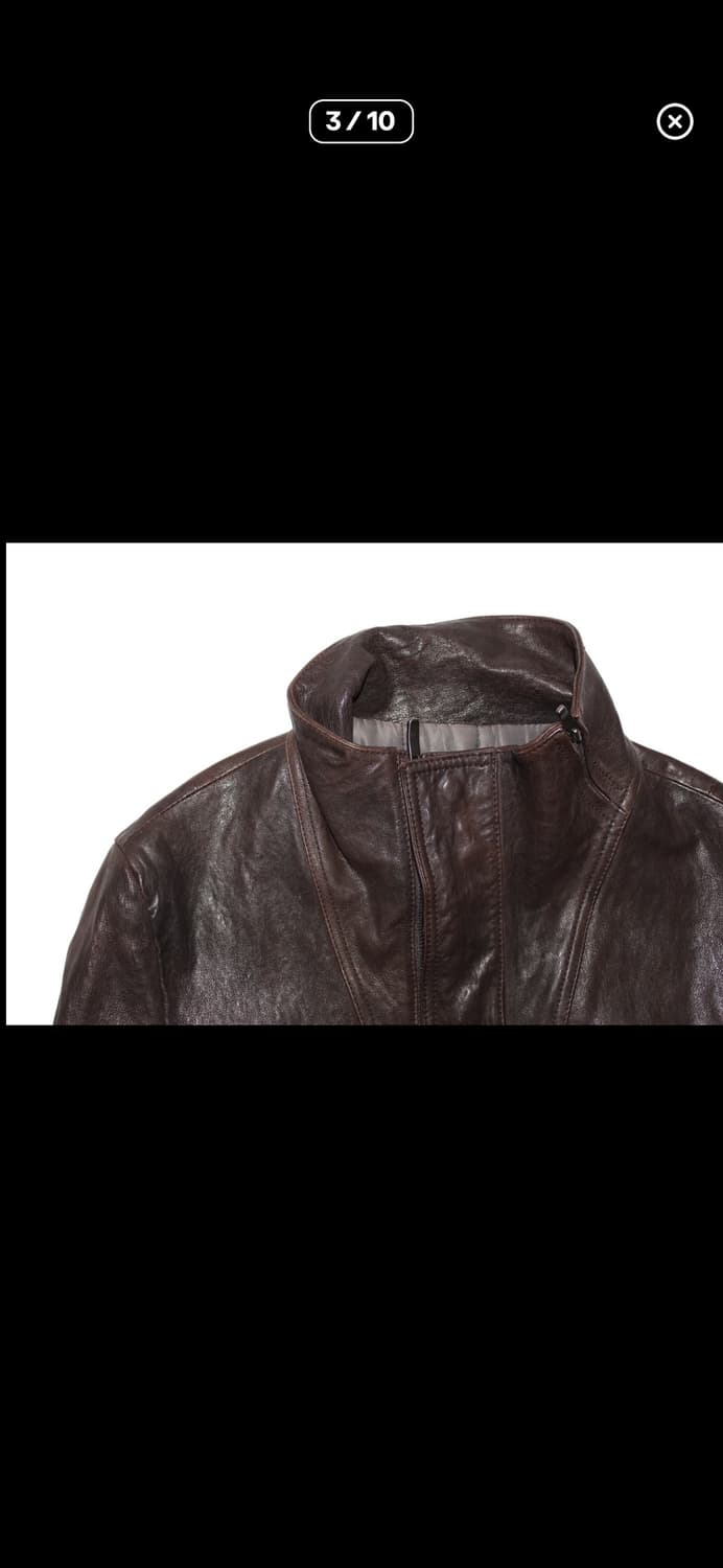 wooyoungmi 우영미 하이넥 고트스킹 레더자켓 상품이미지3