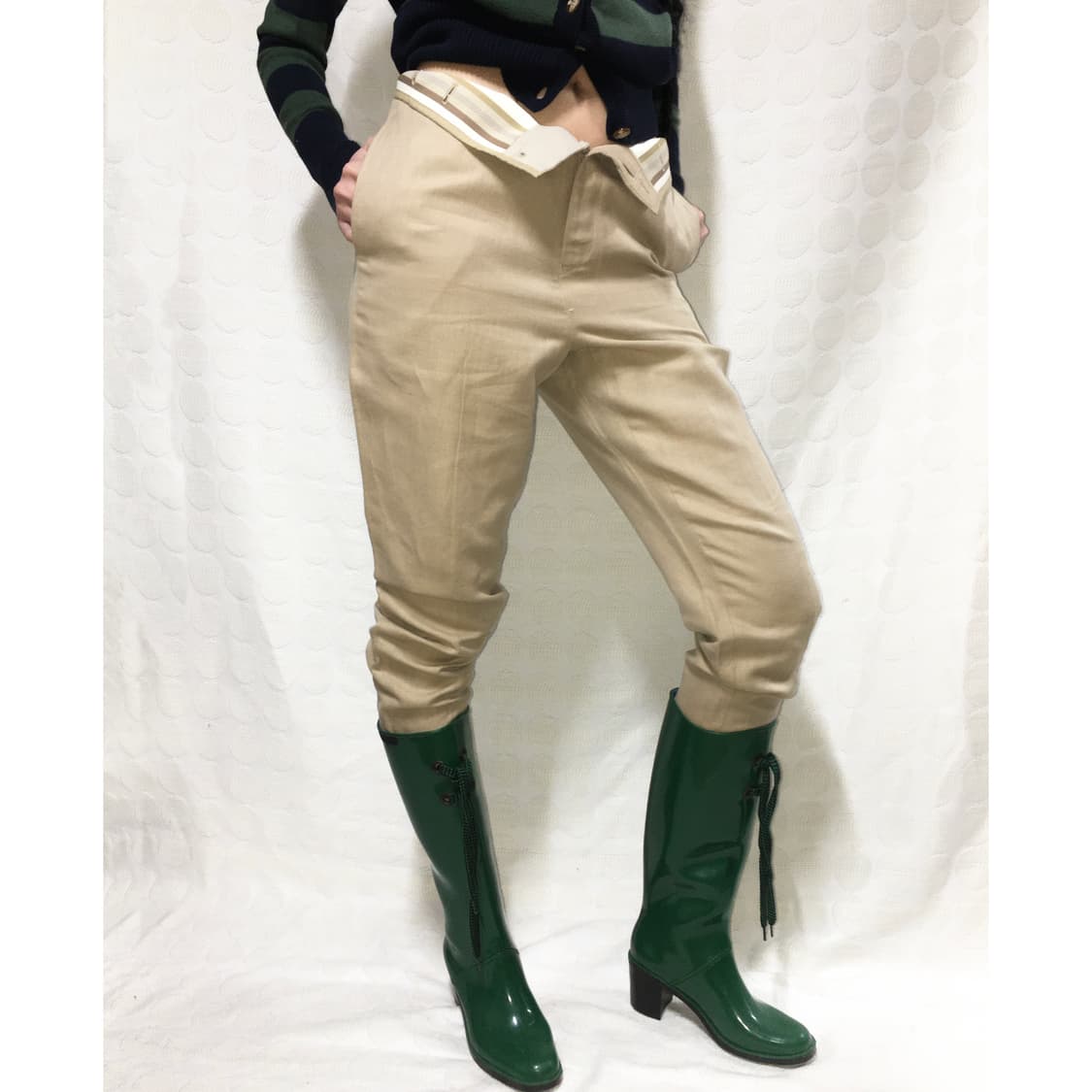 장폴고티에 옴므 코튼 린넨 브리치즈 팬츠 상품이미지1