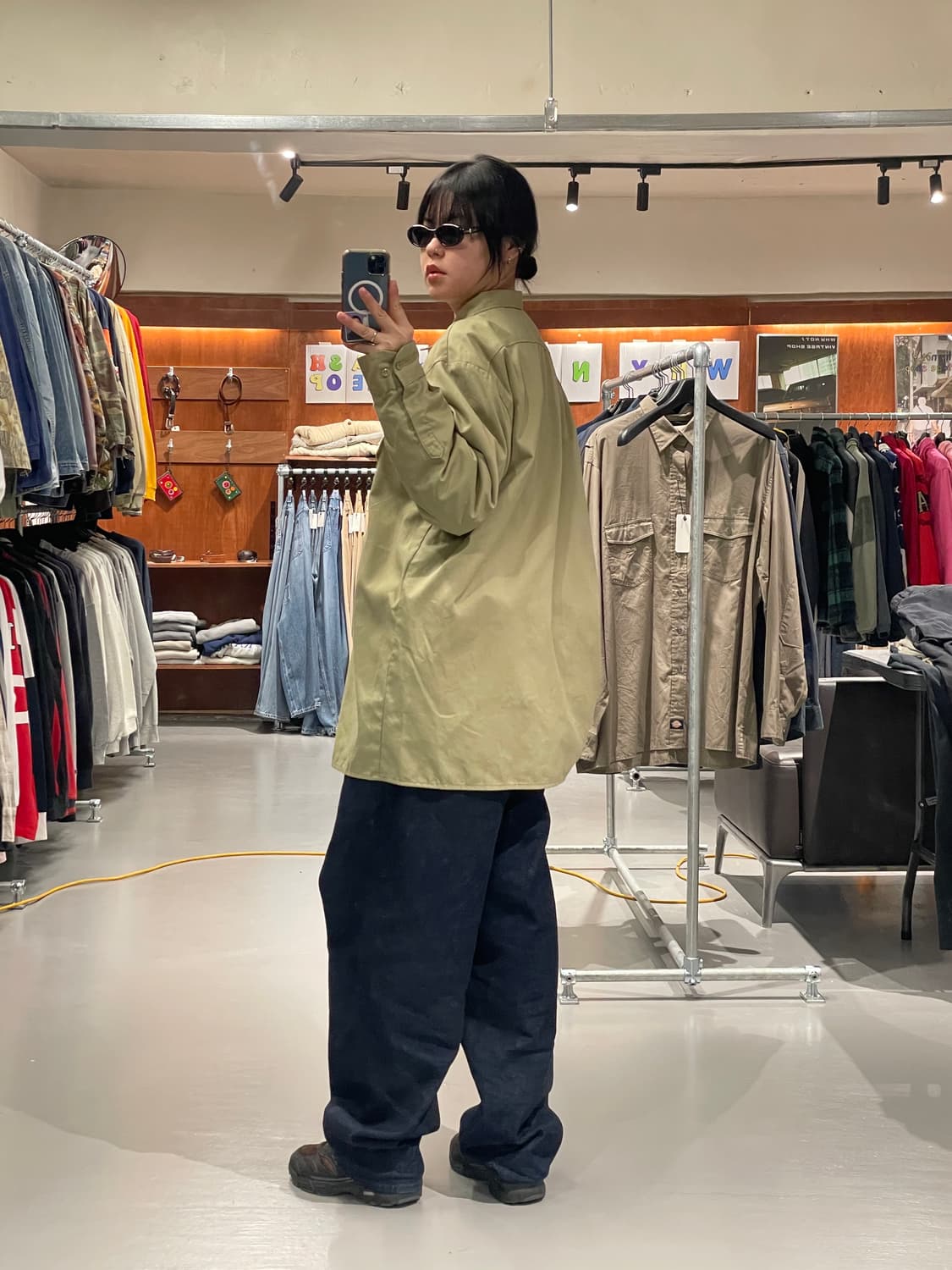 디키즈 워크 셔츠(카키베이지)   상품이미지5