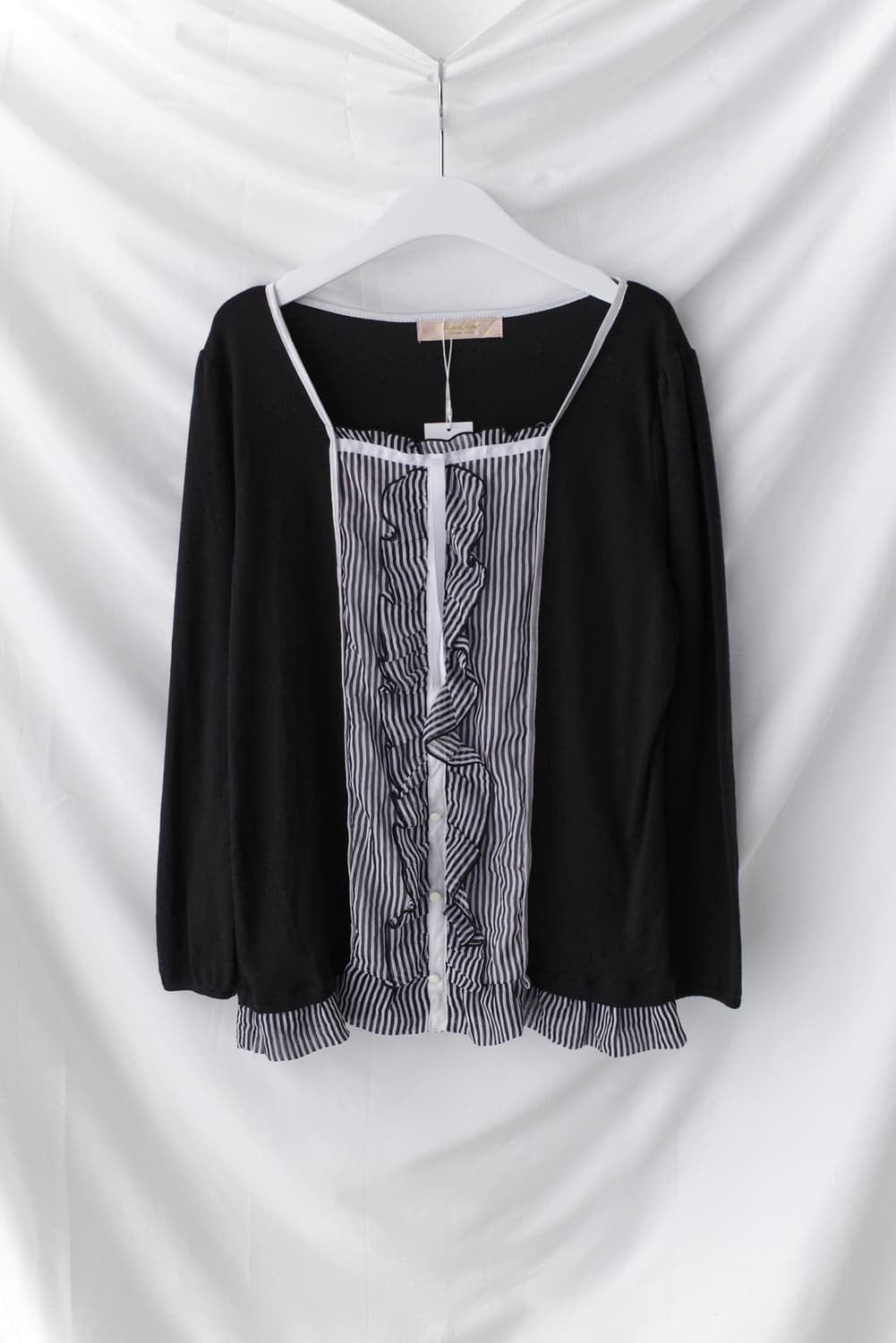 stripe frill long sleeve 상품이미지1