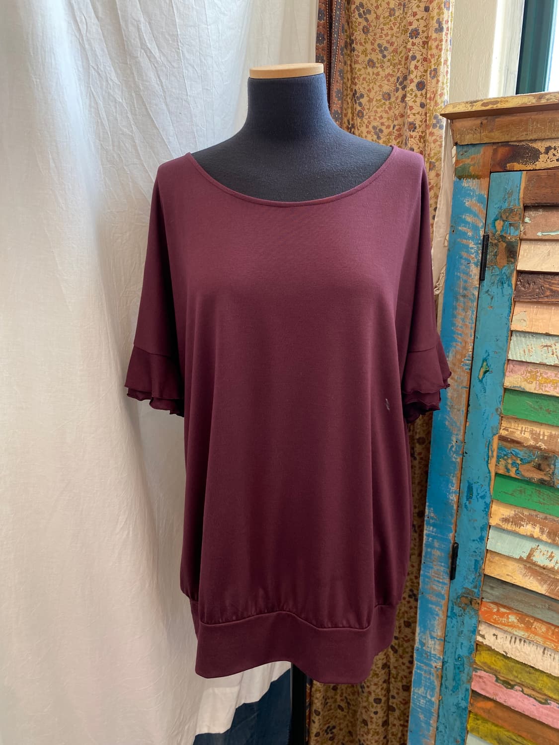 와인 반팔티셔츠(L) 상품이미지1